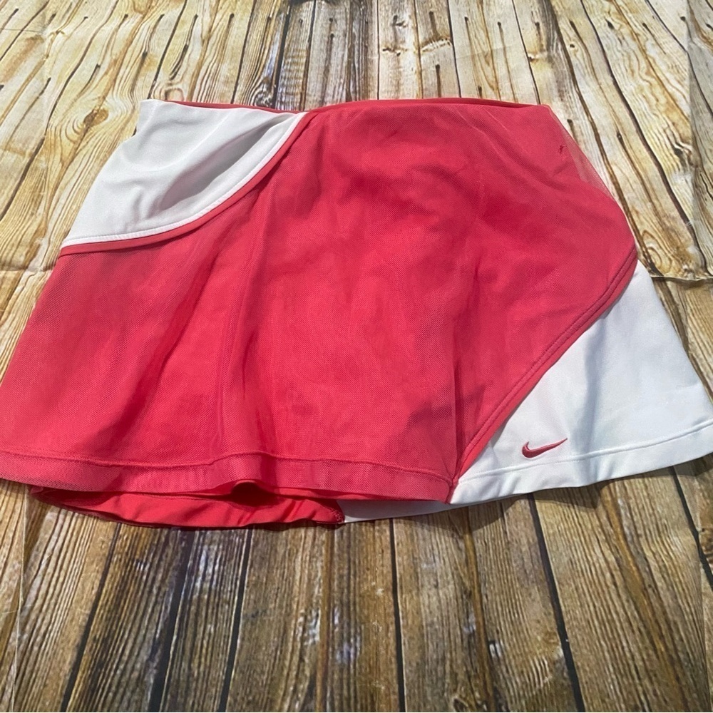 Nike Dri Fit Athletic Skort Multicolor Pink Color Block Stretch Mesh